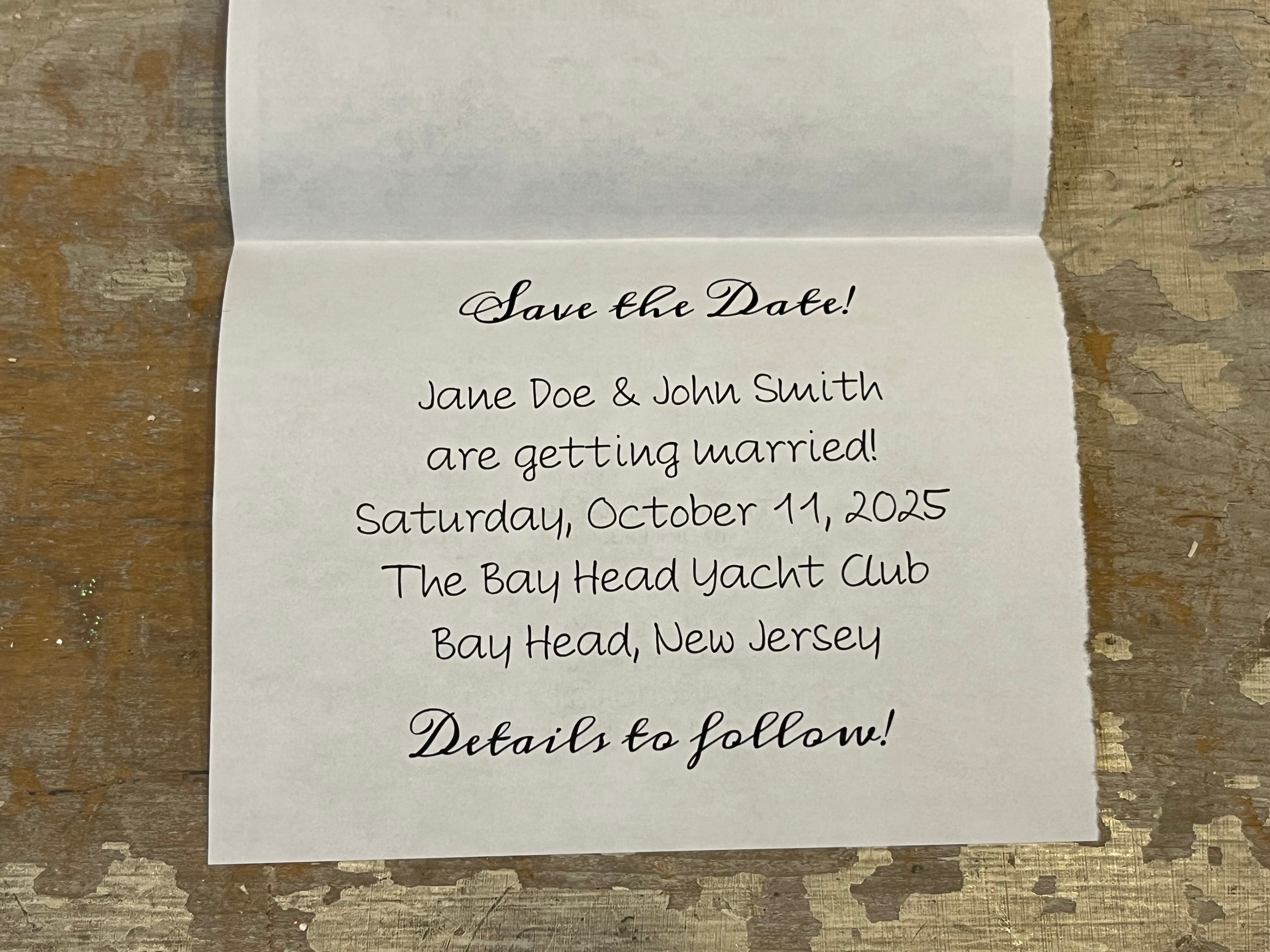 LaBonte New Clubhouse BHYC Wedding Save the Dates